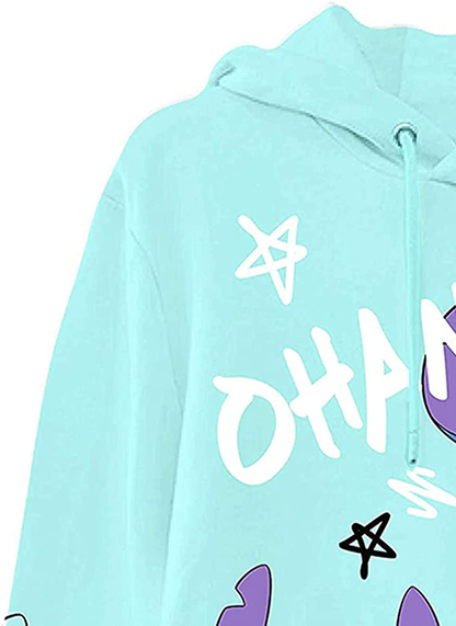 Ladies Lilo and Stitch Sweatshirt - Ladies Classic Lilo and Stitch Tie Dye Long Sleeve Skimmer Apparel & Accessories > Clothing > Activewear Kylie Max   