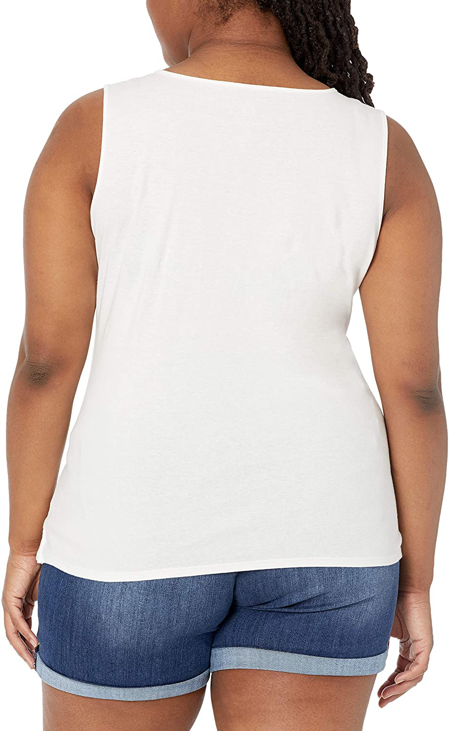 Ruby Rd. Women'S Plus-Size 1X1 Rib Square Neck Sleeveless Tank Apparel & Accessories > Clothing > Activewear Kylie Max   