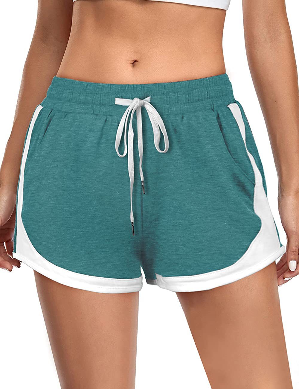 WIHOLL Womens Shorts for Summer Workout Running Shorts with Pockets Drawstring Apparel & Accessories > Clothing > Shorts Kylie Max   