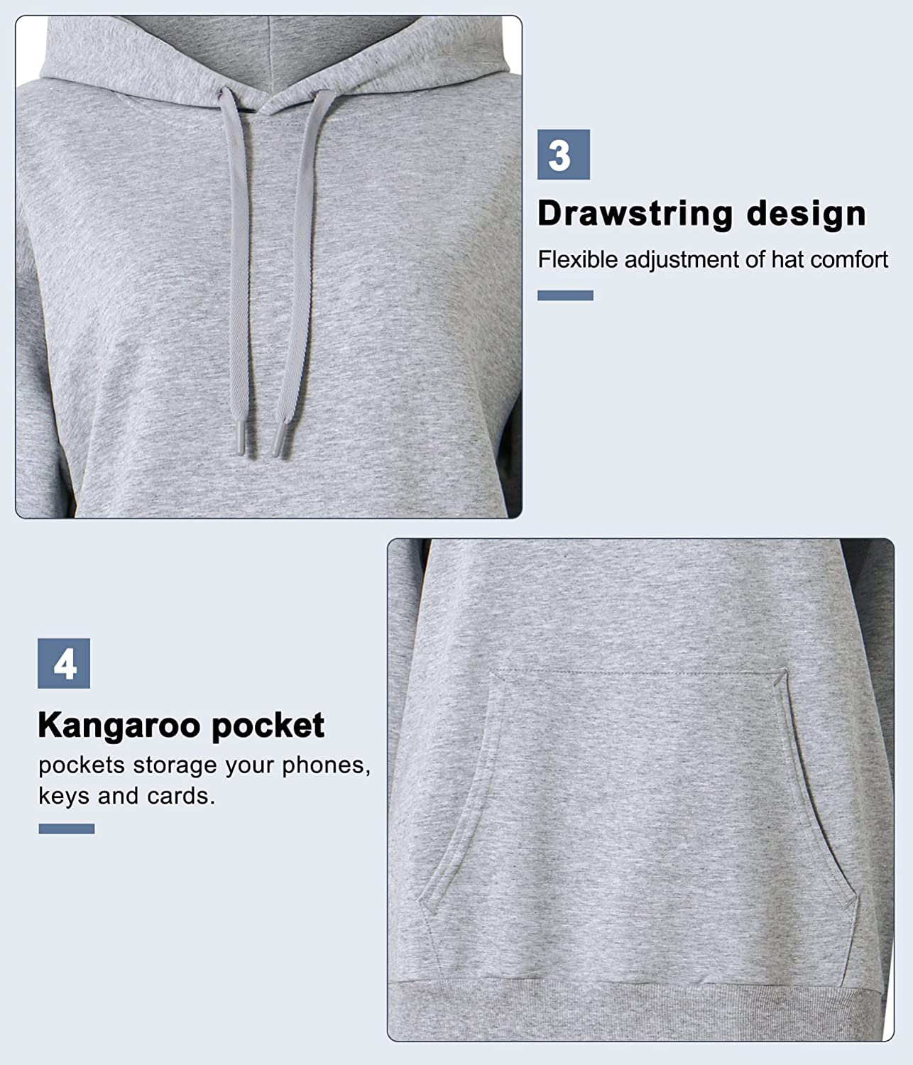 Women'S Basic Pullover Hoodie Loose Fit Ultra Soft Fleece Hooded Sweatshirt with Pockets Apparel & Accessories > Clothing > Activewear Kylie Max   