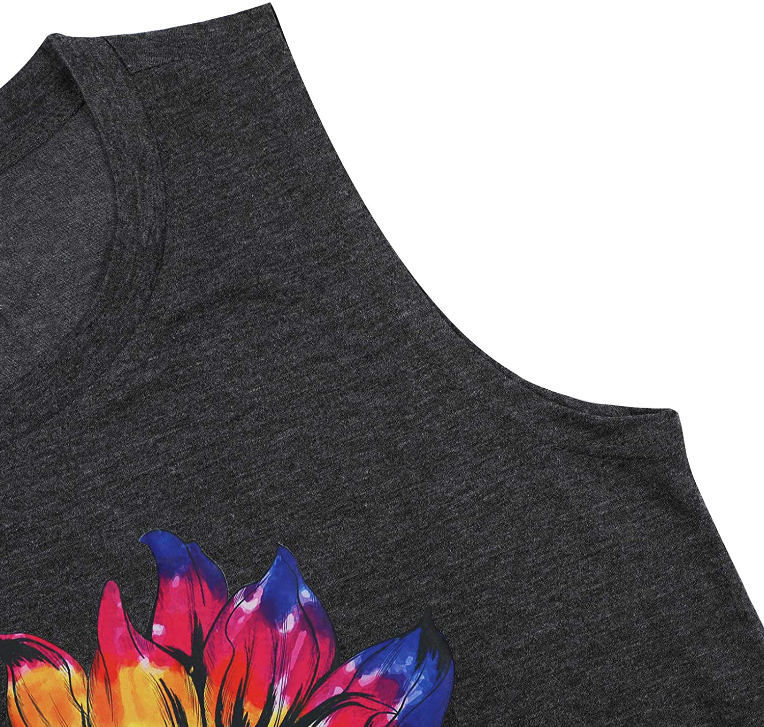 JINTING Summer Sunflower Graphic Tank Tops for Women Graphic Tank Tops Sleeveless Graphic Tee Shirts Letter Print Tank Top Apparel & Accessories > Clothing > Activewear Kylie Max   