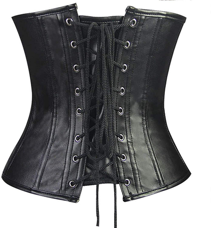 SHAPERX Womens Steampunk Gothic Steel Boned Underbust Waist Training Corsets Apparel & Accessories > Clothing > Underwear & Socks > Lingerie SHAPERX   