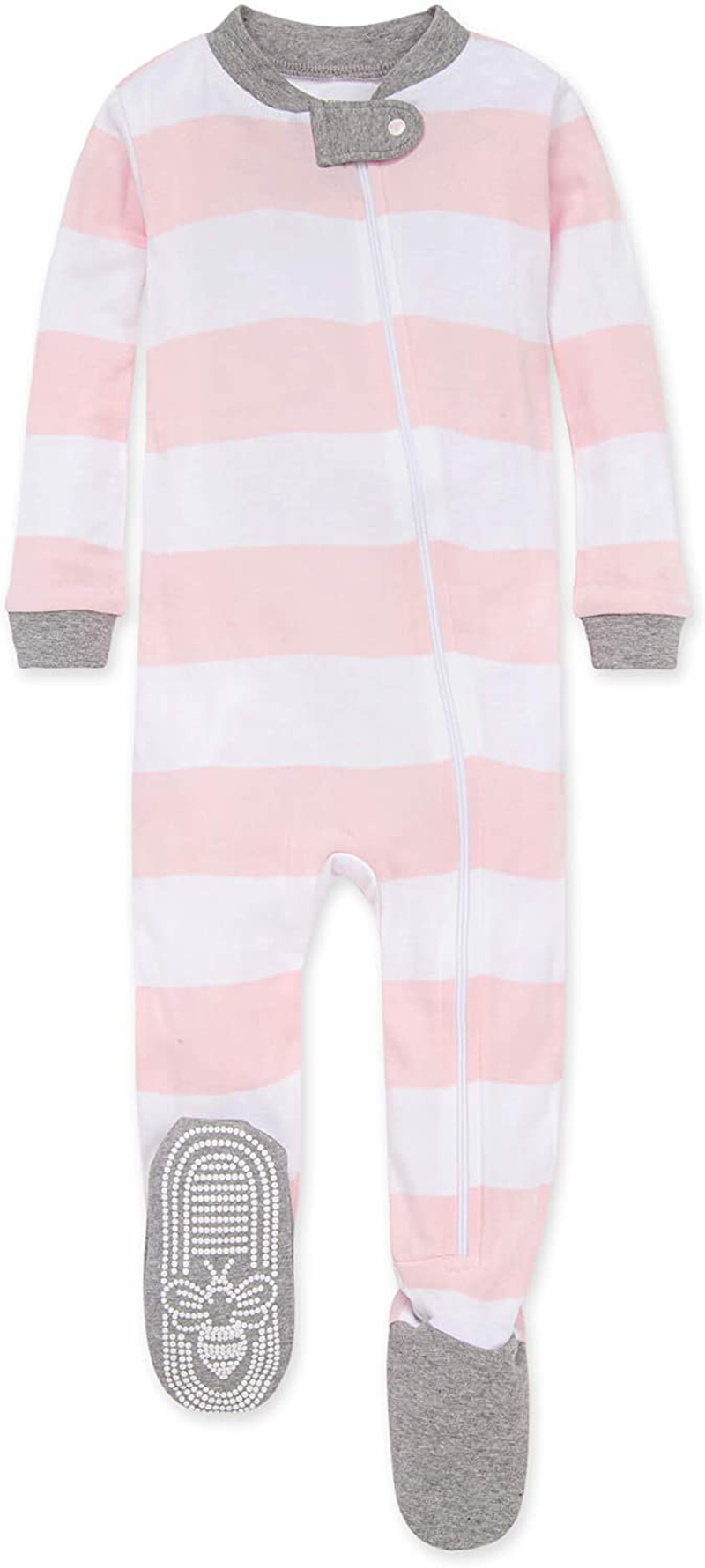 Burt'S Bees Baby Baby-Girls Sleeper Pajamas, Zip Front Non-Slip Footed Sleeper Pjs, 100% Organic Cotton Apparel & Accessories > Clothing > Sleepwear & Loungewear > Pajamas Kylie Max   