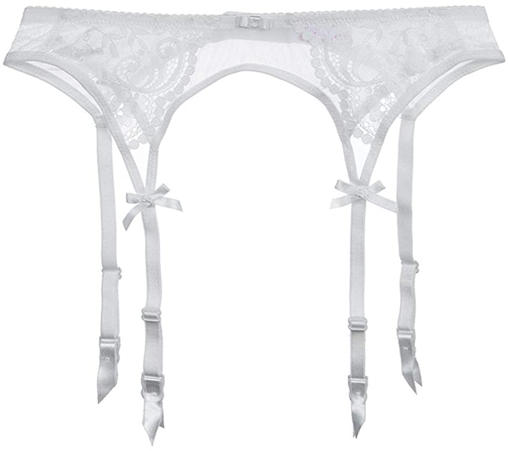 Women Push up Bras Set Lace Lingerie Bra and Panties and Garter and Stocking 4Pcs Apparel & Accessories > Clothing > Underwear & Socks > Lingerie Ningsige   