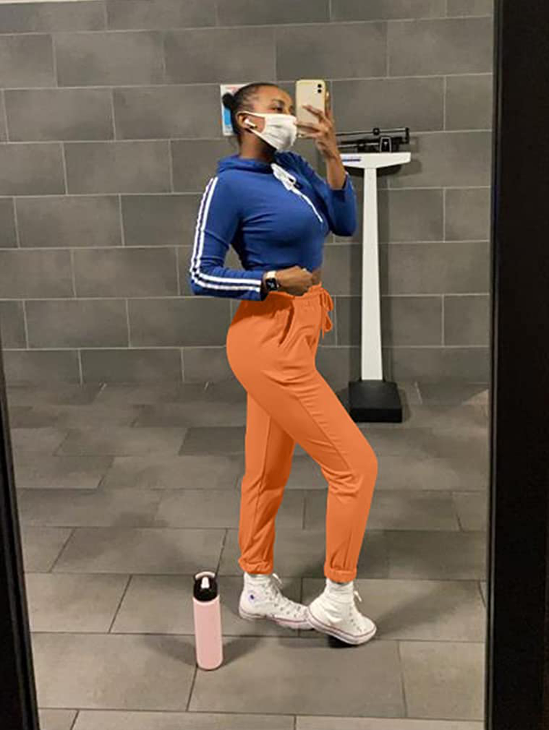 GOKATOSAU Women'S Sexy Lounge Stretch Casual Jogger Drawstring Sweatpants with Pockets Apparel & Accessories > Clothing > Activewear Kylie Max   