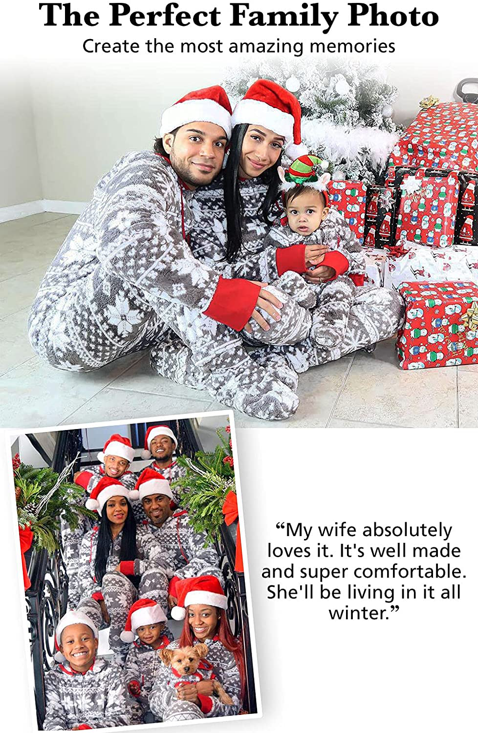 PajamaGram Family Pajamas Matching Sets - Nordic Fleece Christmas Onesie, Gray Arts & Entertainment > Party & Celebration > Gift Giving PajamaGram   