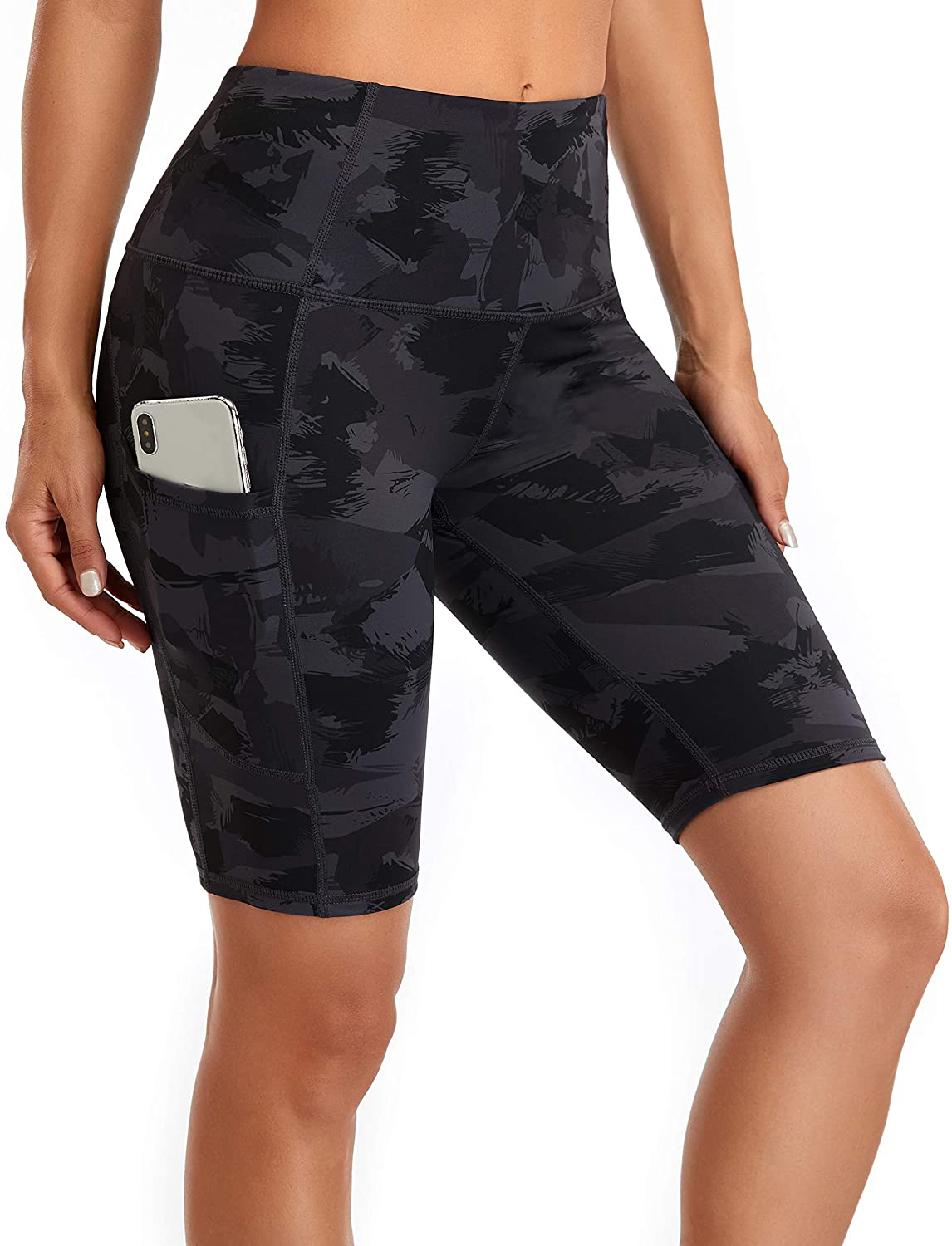 Oalka Women'S Short Yoga Side Pockets High Waist Workout Running Shorts Apparel & Accessories > Clothing > Shorts Kylie Max   