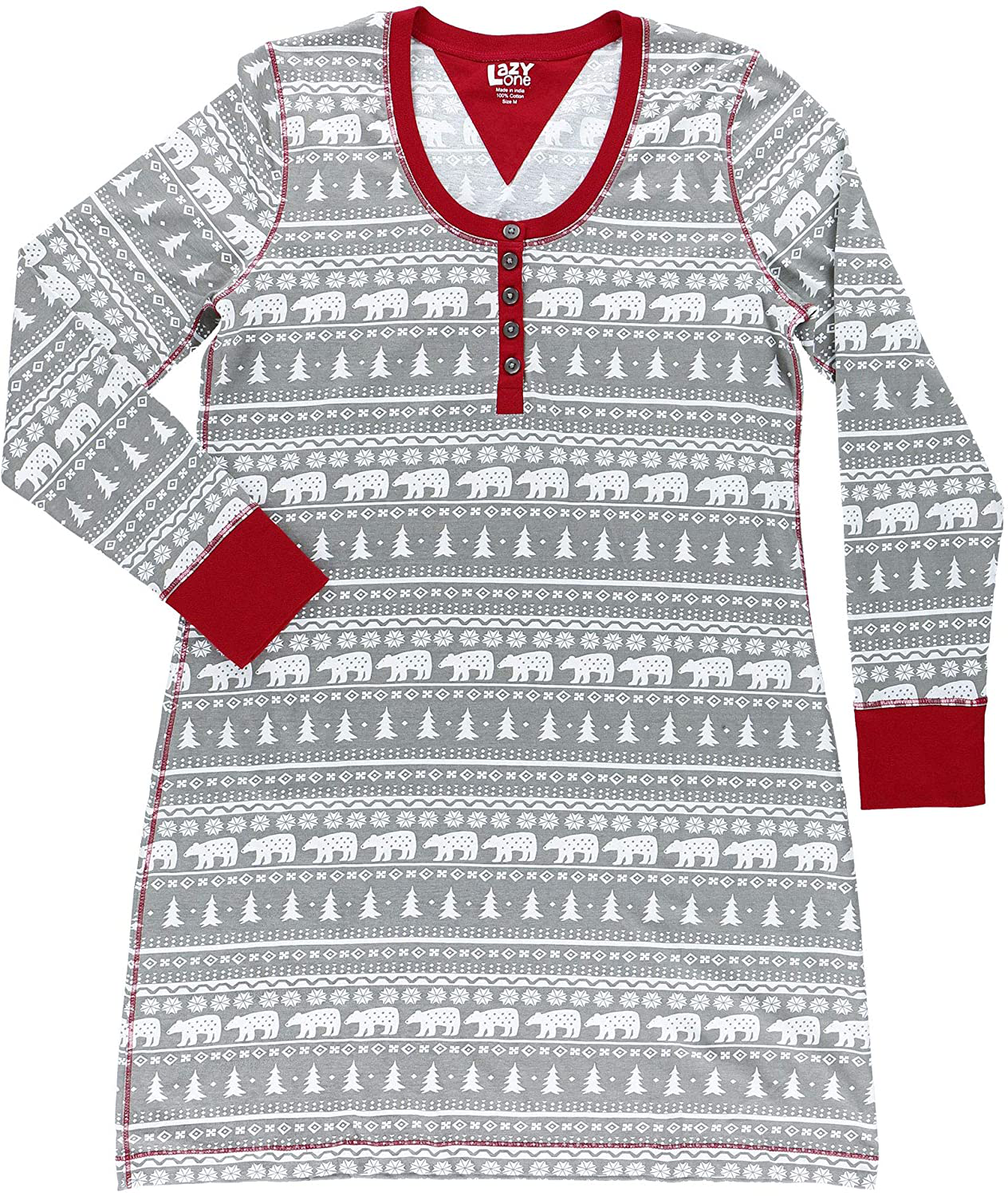 Lazy One Scoop-Neck Sleep Shirt, Nightshirts for Women, Animal-Themed Designs Apparel & Accessories > Clothing > Sleepwear & Loungewear > Nightgowns Kylie Max   
