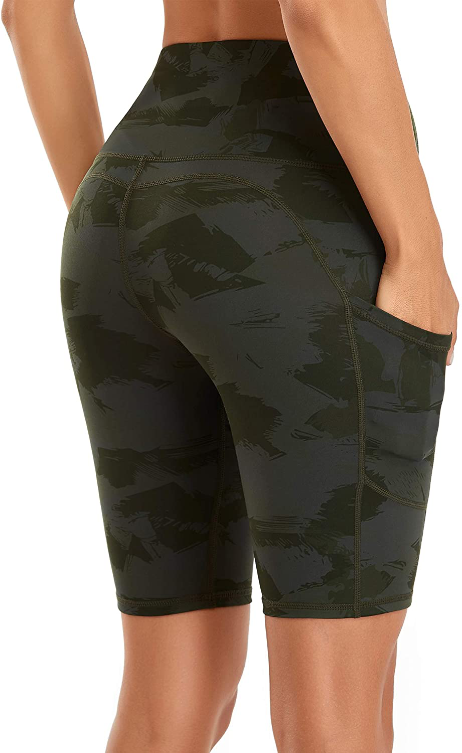 Oalka Women'S Short Yoga Side Pockets High Waist Workout Running Shorts Apparel & Accessories > Clothing > Shorts Kylie Max   