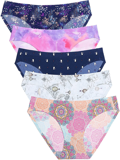 Kingfung Womens Seamless Underwear Sexy Stretch Bikini Panties Low Rise Hipster Ladies Soft Cheeky XS-XL Apparel & Accessories > Clothing > Underwear & Socks > Underwear Kingfung C-bikini Small 