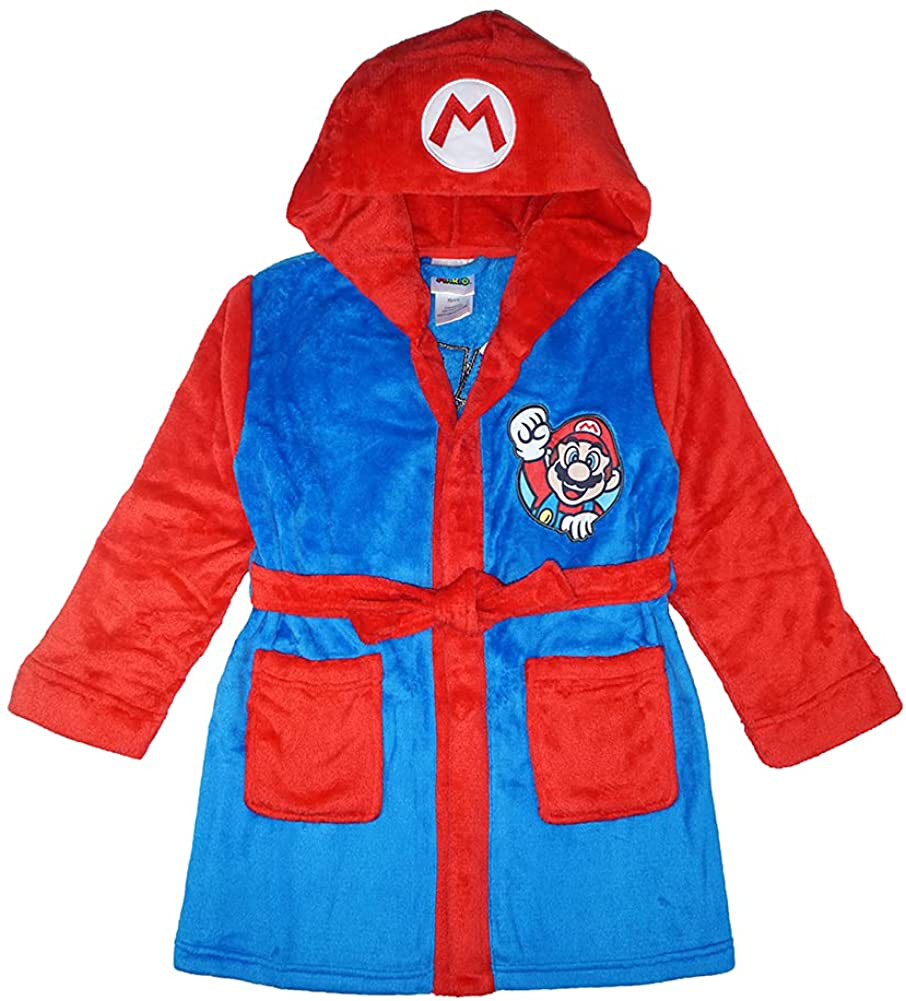 SUPER MARIO Boys Costume Plush Robe Apparel & Accessories > Clothing > Sleepwear & Loungewear > Robes Kylie Max   