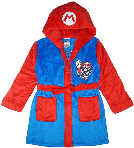 SUPER MARIO Boys Costume Plush Robe Apparel & Accessories > Clothing > Sleepwear & Loungewear > Robes Kylie Max   