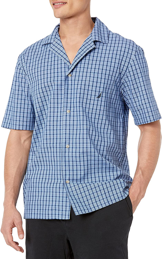 Nautica Men'S Short Sleeve 100% Cotton Soft Woven Button down Pajama Top Apparel & Accessories > Clothing > Sleepwear & Loungewear > Pajamas Kylie Max   