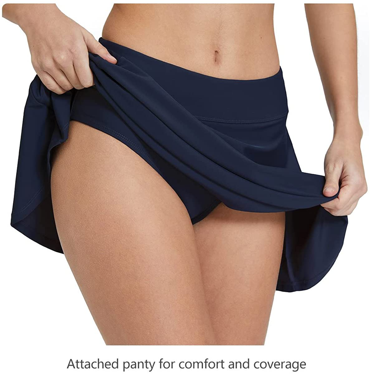 BALEAF Women'S High Waisted Swim Skirt Bikini Tankini Bottom with Side Pocket Apparel & Accessories > Clothing > Swimwear Kylie Max   