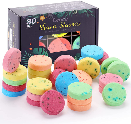 Shower Steamers, 30PCS Natural Aromatherapy Shower Steamers, Vaporizing Steam Spa Experience, Shower Bombs with Essential Oils for Relaxation, Enjoy Spa at Home - Family Pack, Gift for Men and Women Arts & Entertainment > Party & Celebration > Gift Giving leoce   