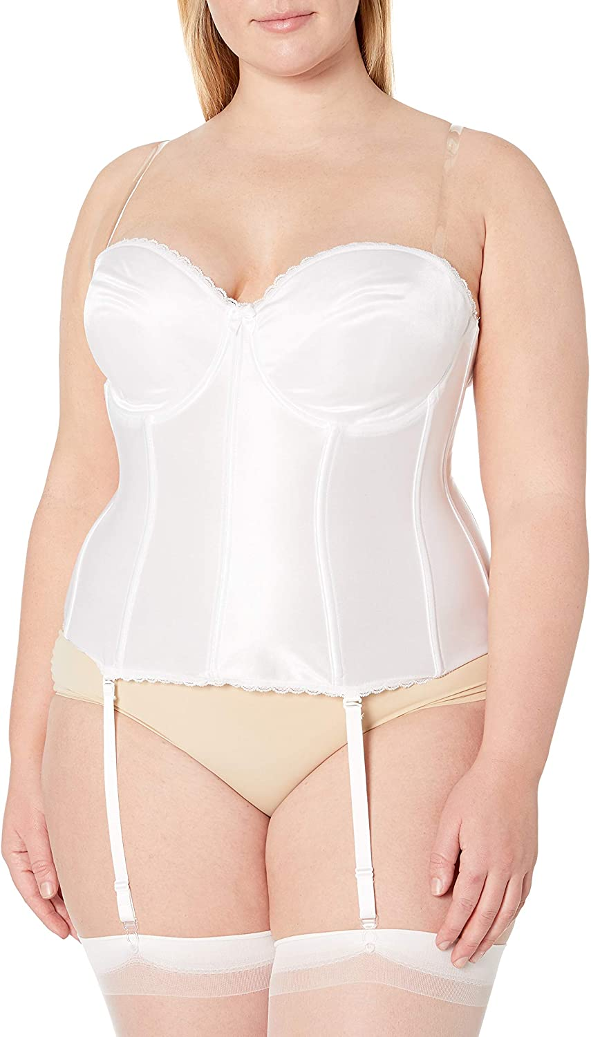 Va Bien Women'S plus Size Smooth Satin Hourglass Bustier Apparel & Accessories > Clothing > Underwear & Socks > Lingerie Va Bien   