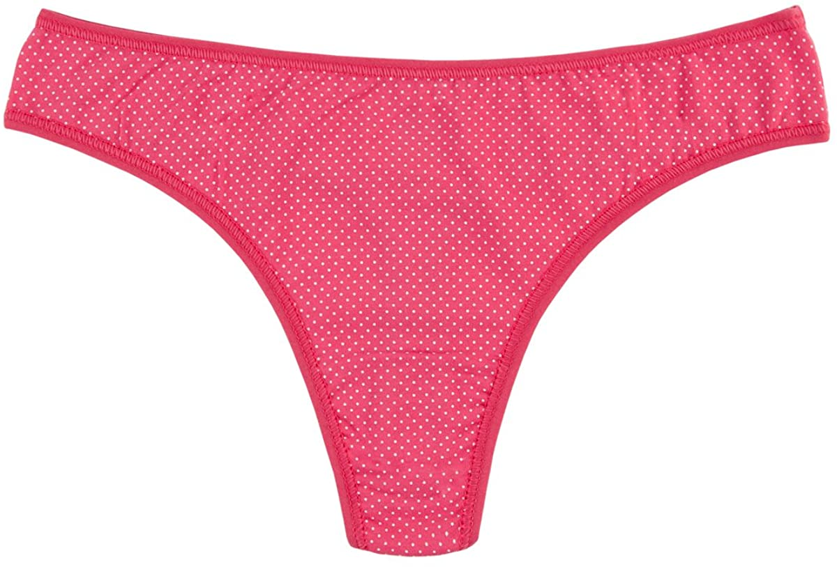 Knitlord 6 Pack Women'S Thongs Underwear Cotton Breathable Panties Hipster Bikini Apparel & Accessories > Clothing > Underwear & Socks > Underwear KNITLORD   