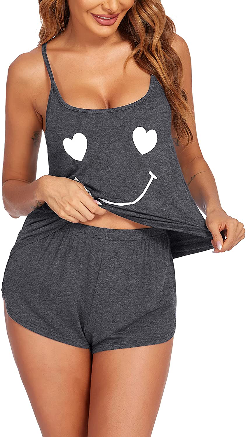 Hotouch Womens Pajama Set Sexy Cami PJ Sets Floral Printed Camisole and Shorts Set Lightweight 2 Piece Nighties Apparel & Accessories > Clothing > Sleepwear & Loungewear Kylie Max   