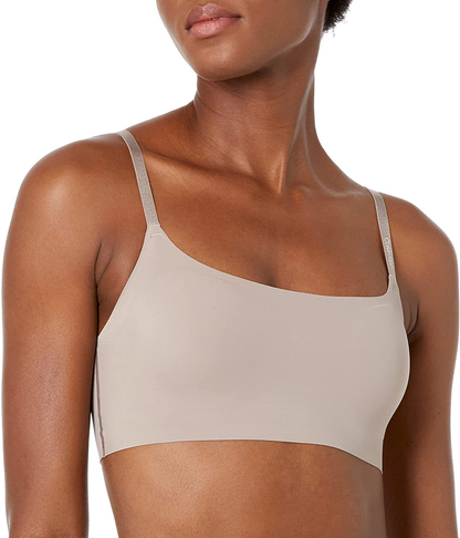 Calvin Klein Women's Invisibles Comfort Seamless Adjustable Skinny Strap Bralette Bra Apparel & Accessories > Clothing > Underwear & Socks > Bras Calvin Klein Mink Small 