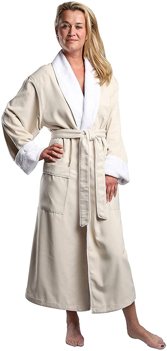 Plush Lined Microfiber Bath Robe for Women / Men (Unisex) Luxury Spa, Hotel Robe Apparel & Accessories > Clothing > Sleepwear & Loungewear > Robes Kylie Max   