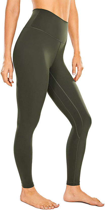 CRZ YOGA Women's Naked Feeling Yoga Pants 25 Inches - 7/8 High Waisted Workout Leggings Apparel & Accessories > Clothing > Activewear CRZ YOGA Dark Olive X-Small 