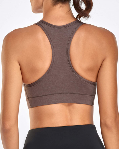 Oalka Women'S Racerback Sports Fitness Support Workout Running Bras Apparel & Accessories > Clothing > Underwear & Socks > Bras Kylie Max   