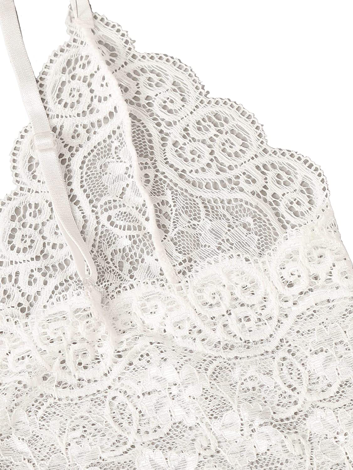 WDIRARA Women'S 2Pcs Sexy Floral Lace Cami Top with Shorts Sleepwear Pajama Set Apparel & Accessories > Clothing > Sleepwear & Loungewear Kylie Max   