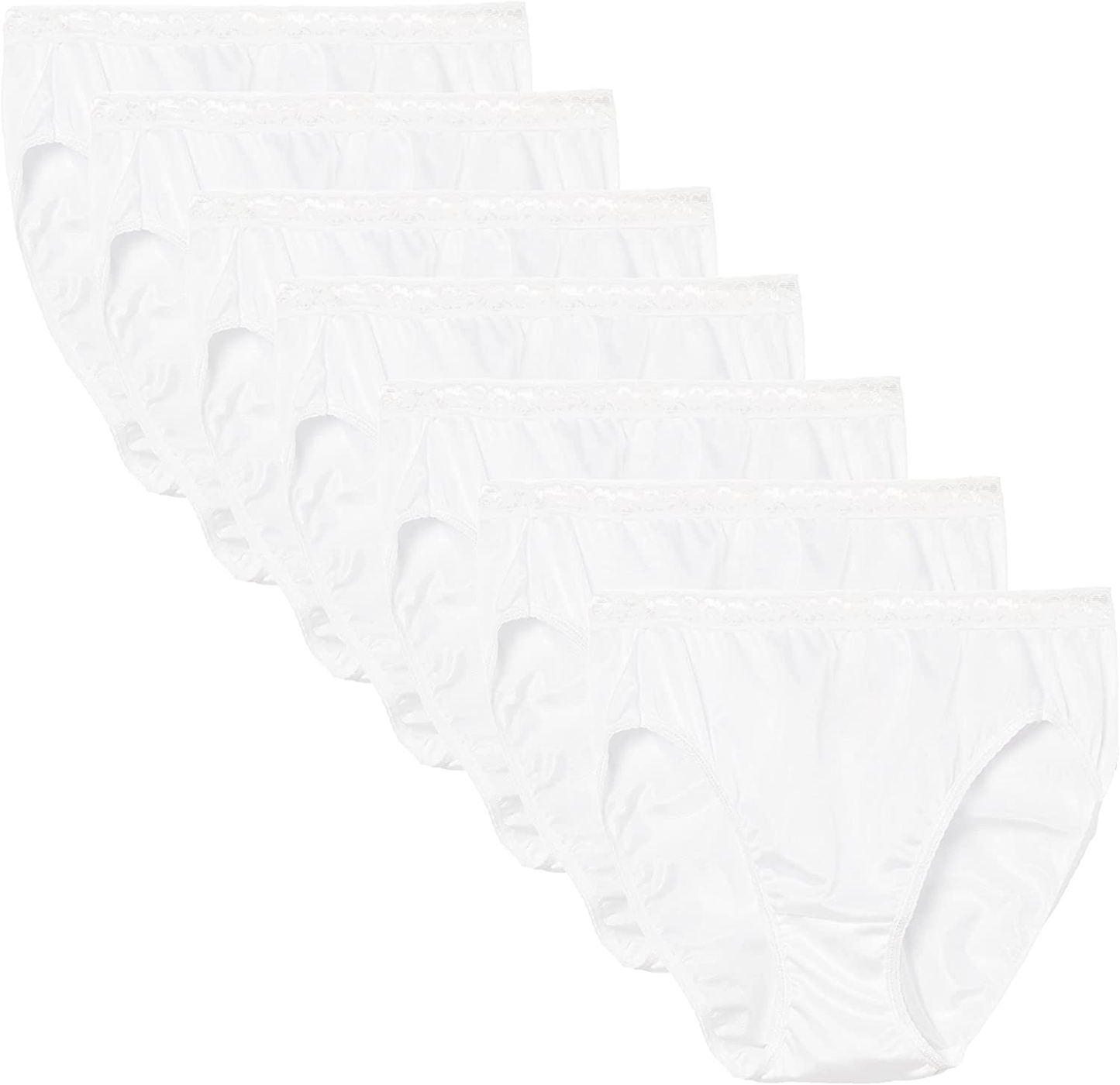 Hanes Women'S Nylon 6-Pack Hi Cut Underwear (Colors May Vary) Apparel & Accessories > Clothing > Underwear & Socks > Underwear Hanes 6 Pack - High Cut Assorted 9 