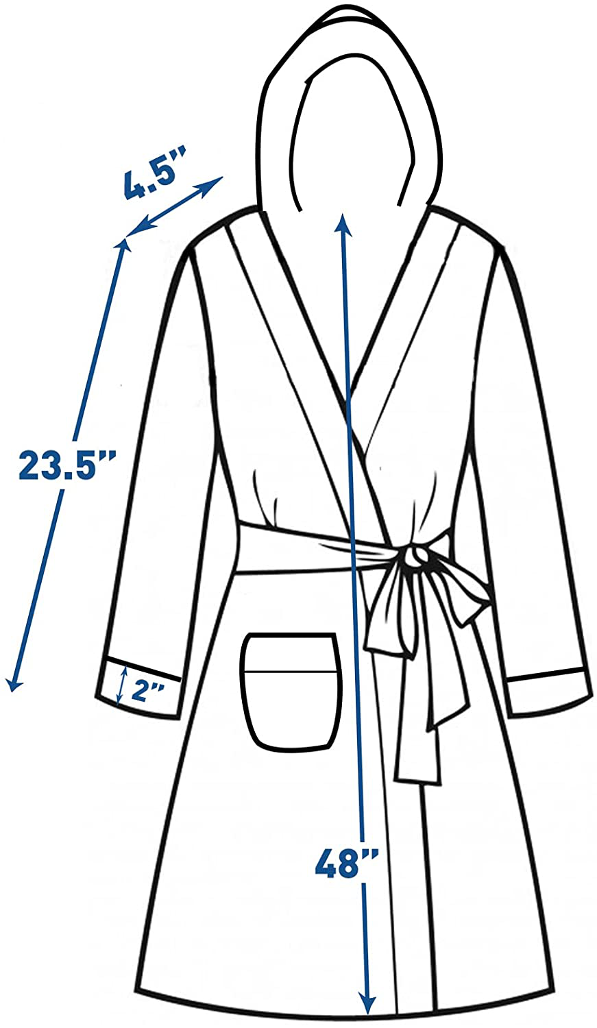 Hooded Sherpa Robe Long Plush Fuzzy Bathrobe for Women with Hood Sherpa Lined Apparel & Accessories > Clothing > Sleepwear & Loungewear > Robes Kylie Max   