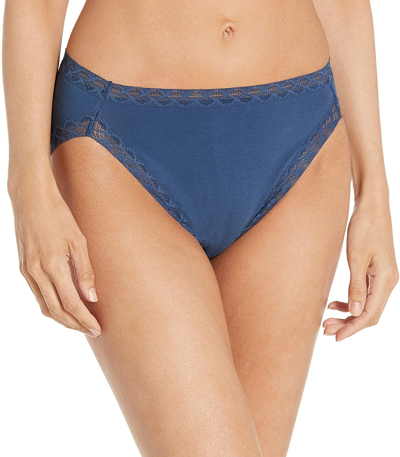 Natori Womens Bliss French Cut Panty Apparel & Accessories > Clothing > Underwear & Socks > Underwear Natori Dark Denim Large 