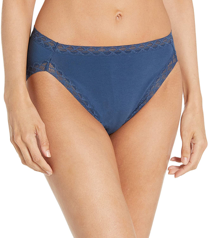 Natori Womens Bliss French Cut Panty Apparel & Accessories > Clothing > Underwear & Socks > Underwear Natori Dark Denim Large 