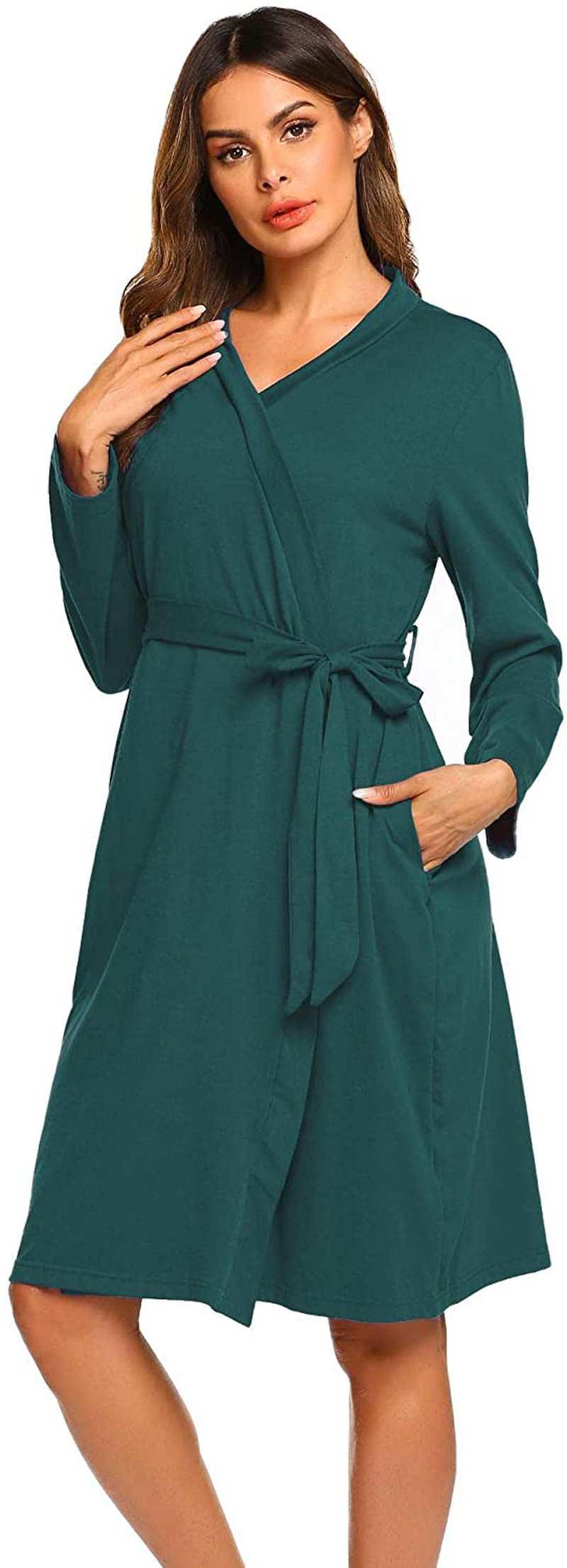 Ekouaer Maternity Robe 3 in 1 Labor Delivery Nursing Gown Hospital Breastfeeding Dress Bathrobes Apparel & Accessories > Clothing > Sleepwear & Loungewear > Robes Ekouaer   