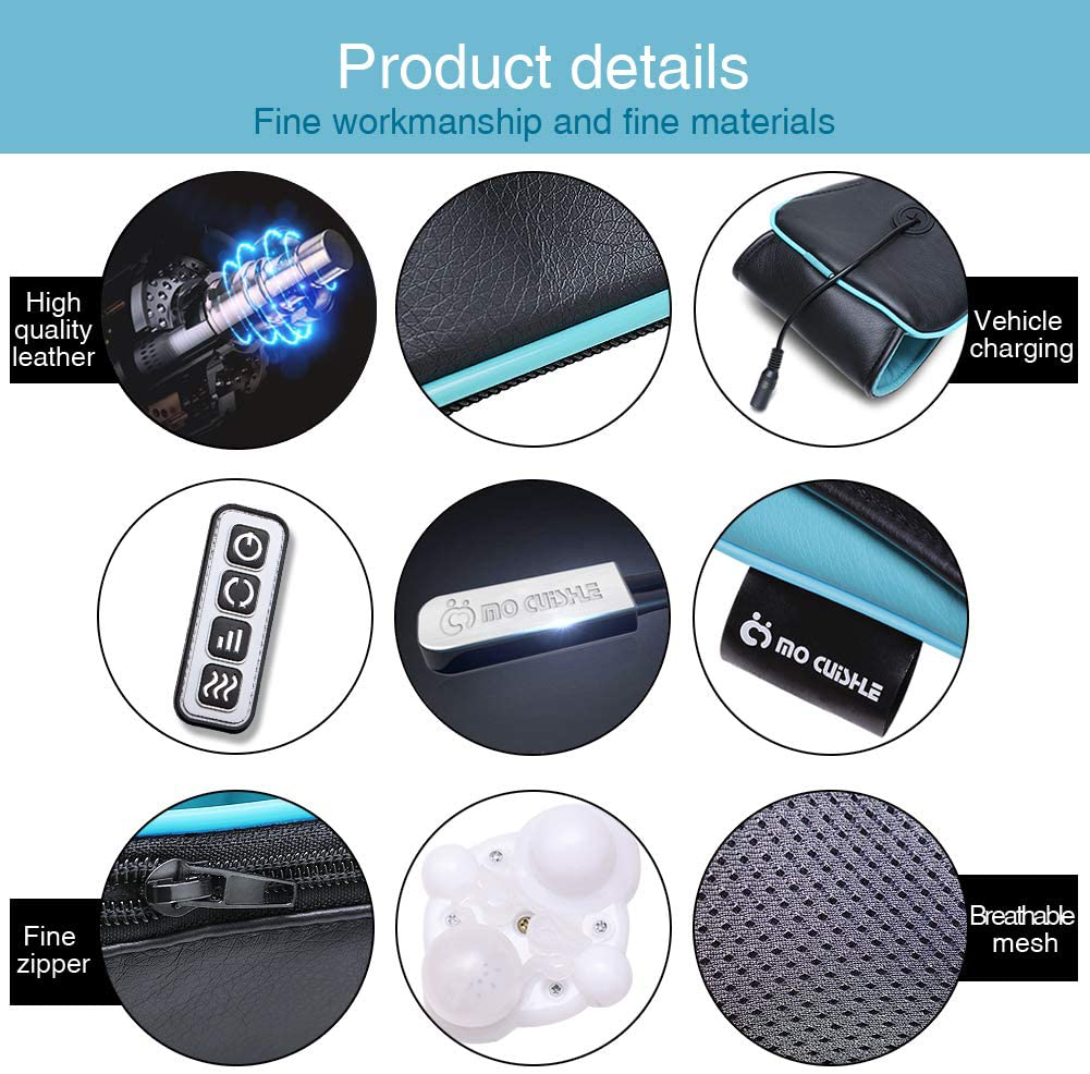 Shiatsu Back Shoulder and Neck Massager with Heat, Electric Deep Tissue 4D Kneading Massage for Shoulder, Back and Neck, Best Gifts for Women Men Mom Dad Arts & Entertainment > Party & Celebration > Gift Giving MoCuishle   