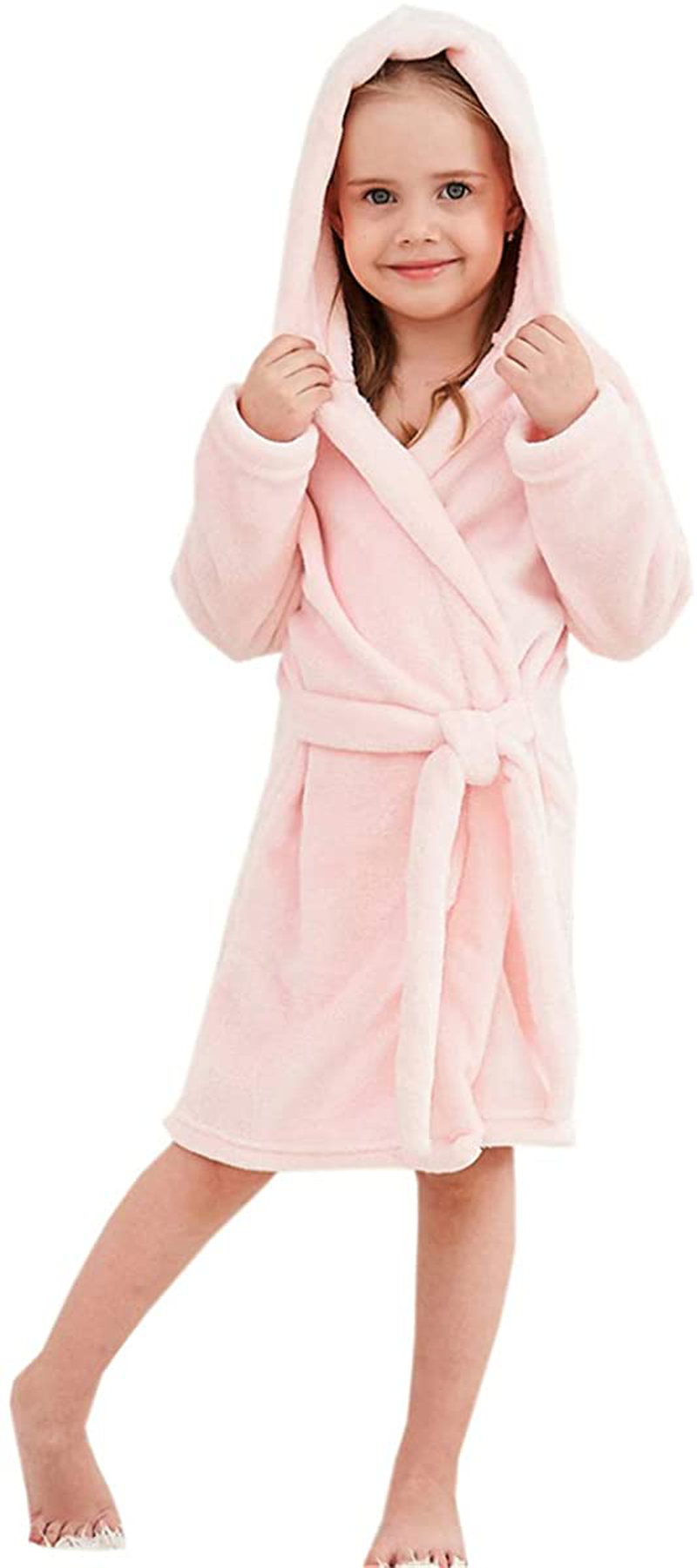 Umeyda Girls Robe,Cute & Fleece Hooded Robe with Belt for Girls, 12 Months - 18 Years Apparel & Accessories > Clothing > Sleepwear & Loungewear > Robes Kylie Max   