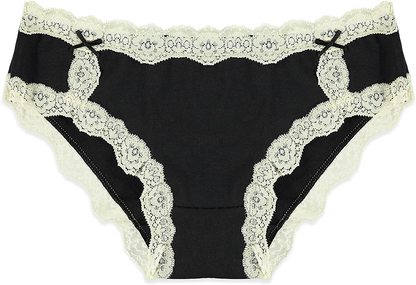 Free to Live 6 Pack Women'S All over Lace Panties - Colorful Trim Hipster Cotton Underwear Apparel & Accessories > Clothing > Underwear & Socks > Underwear Free to Live   