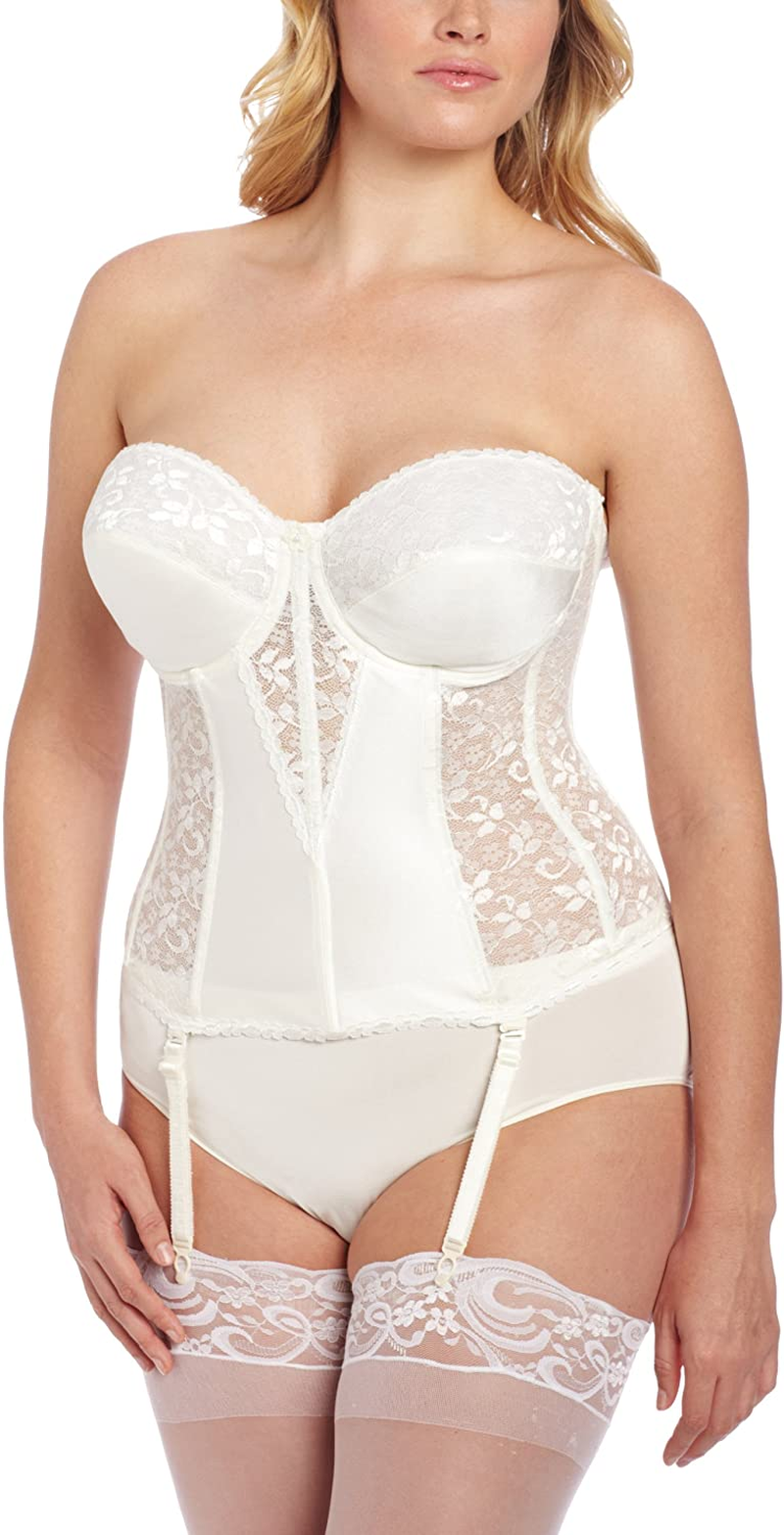 Carnival Women'S Full Figure Lace Corset Bra Apparel & Accessories > Clothing > Underwear & Socks > Lingerie Carnival Ivory 36D 