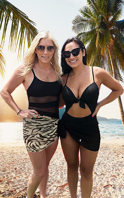 Swimsuit Coverups for Women Sarong Beach Bikini Wrap Sheer Short Skirt Chiffon Scarf for Swimwear Apparel & Accessories > Clothing > Swimwear Kylie Max   