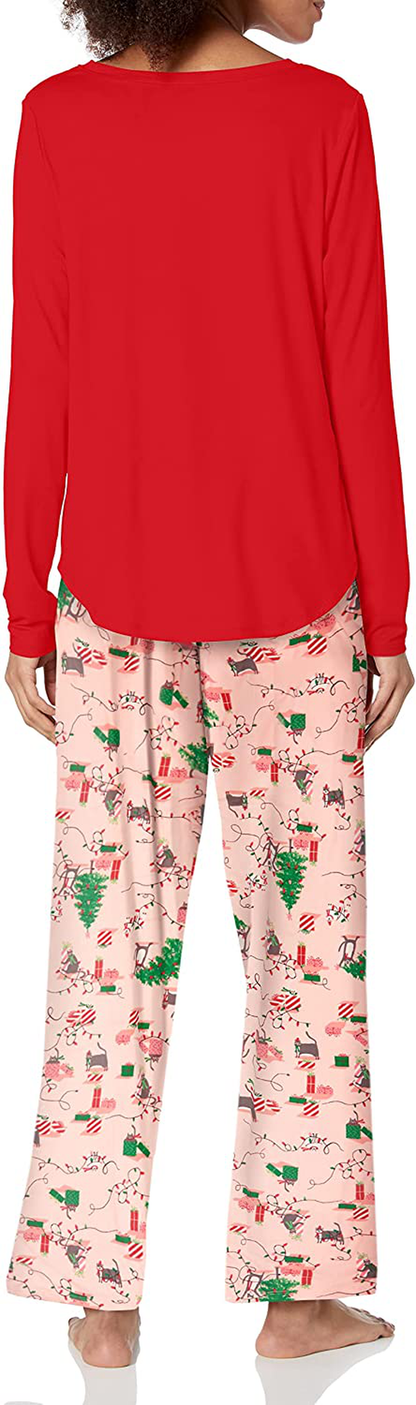 HUE Women'S Timeless Soft Jersey 3 Piece Pajama Set Apparel & Accessories > Clothing > Sleepwear & Loungewear > Pajamas Kylie Max   