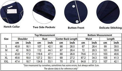 Ekouaer Satin Pajamas Women’S Long Sleeve Sleepwear Silk Soft Button down Loungewear Pjs Set S-XXL Apparel & Accessories > Clothing > Sleepwear & Loungewear Kylie Max   