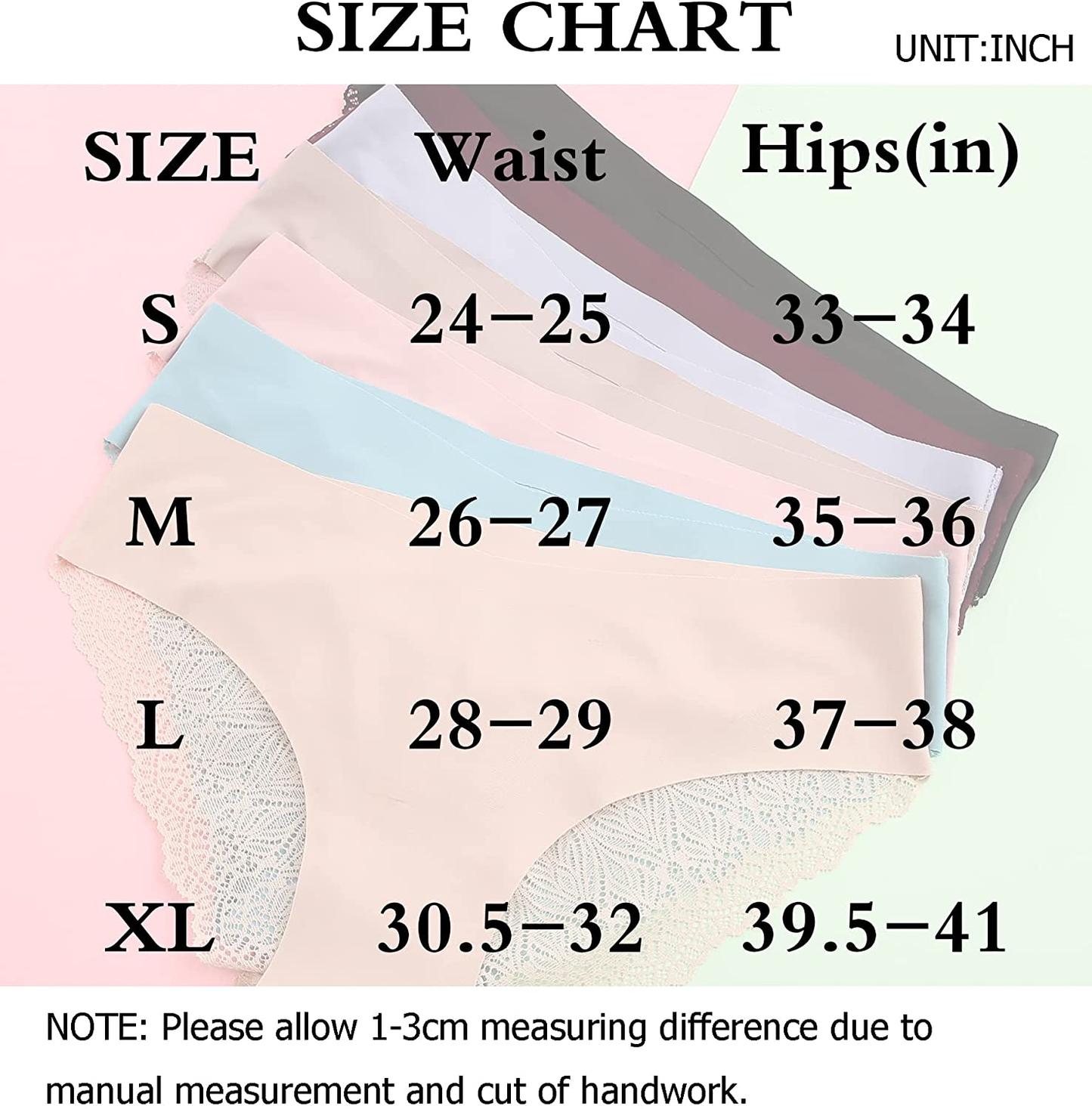 Sth Big 10 Pack Sexy Cheeky Underwear for Women Lace Bikini Panties Ladies No Show Hipster V-Waist Apparel & Accessories > Clothing > Underwear & Socks > Underwear Sth Big   