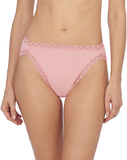 Natori Womens Bliss French Cut Panty Apparel & Accessories > Clothing > Underwear & Socks > Underwear Natori Pink Icing Large 