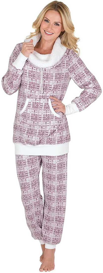 PajamaGram Soft Fleece Pajamas Women - Womens Pajama Sets Apparel & Accessories > Clothing > Sleepwear & Loungewear > Pajamas PajamaGram Pink 3X 