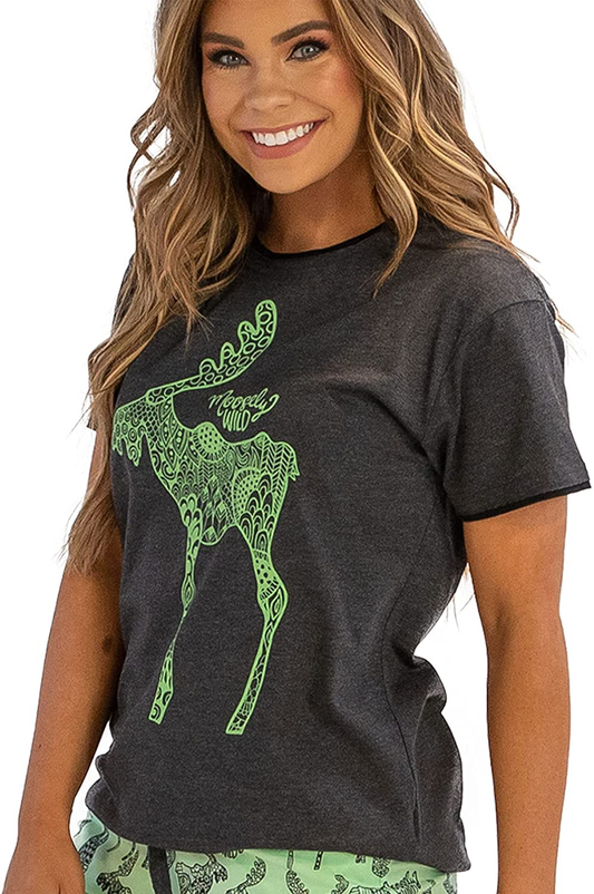 Lazy One Animal Pajamas for Women, Cute Pajama Shorts and Top Separates Apparel & Accessories > Clothing > Sleepwear & Loungewear > Pajamas Kylie Max   
