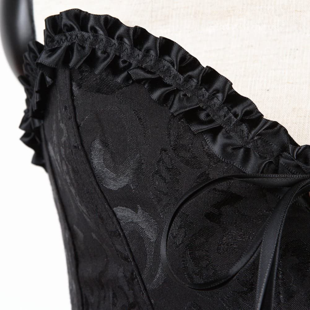 Women Lace up Back Sexy Floral Corset for Women Lingerie Bustier Top plus Size Apparel & Accessories > Clothing > Underwear & Socks > Lingerie Zhitunemi   