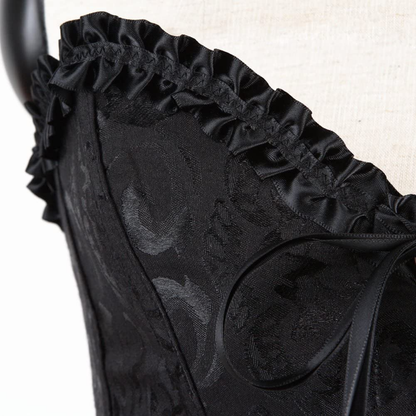 Women Lace up Back Sexy Floral Corset for Women Lingerie Bustier Top plus Size Apparel & Accessories > Clothing > Underwear & Socks > Lingerie Zhitunemi   