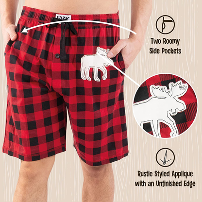 Lazy One Pajama Shorts for Men, Men'S Separate Bottoms, Cotton Loungewear Apparel & Accessories > Clothing > Sleepwear & Loungewear > Pajamas Kylie Max   