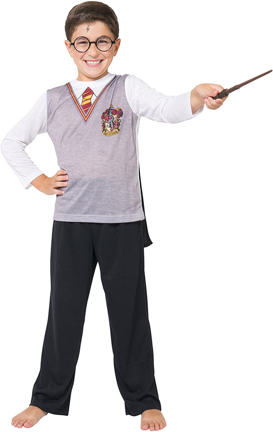 Harry Potter Boys' Big Ls Gryffindor Uniform with Cape 3 Piece Pj Set Apparel & Accessories > Clothing > Sleepwear & Loungewear > Pajamas Kylie Max   