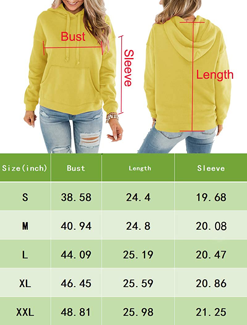 Bingerlily Women'S Casual Hoodies Long Sleeve Solid Lightweight Pullover Tops Loose Sweatshirt with Pocket Apparel & Accessories > Clothing > Activewear Kylie Max   