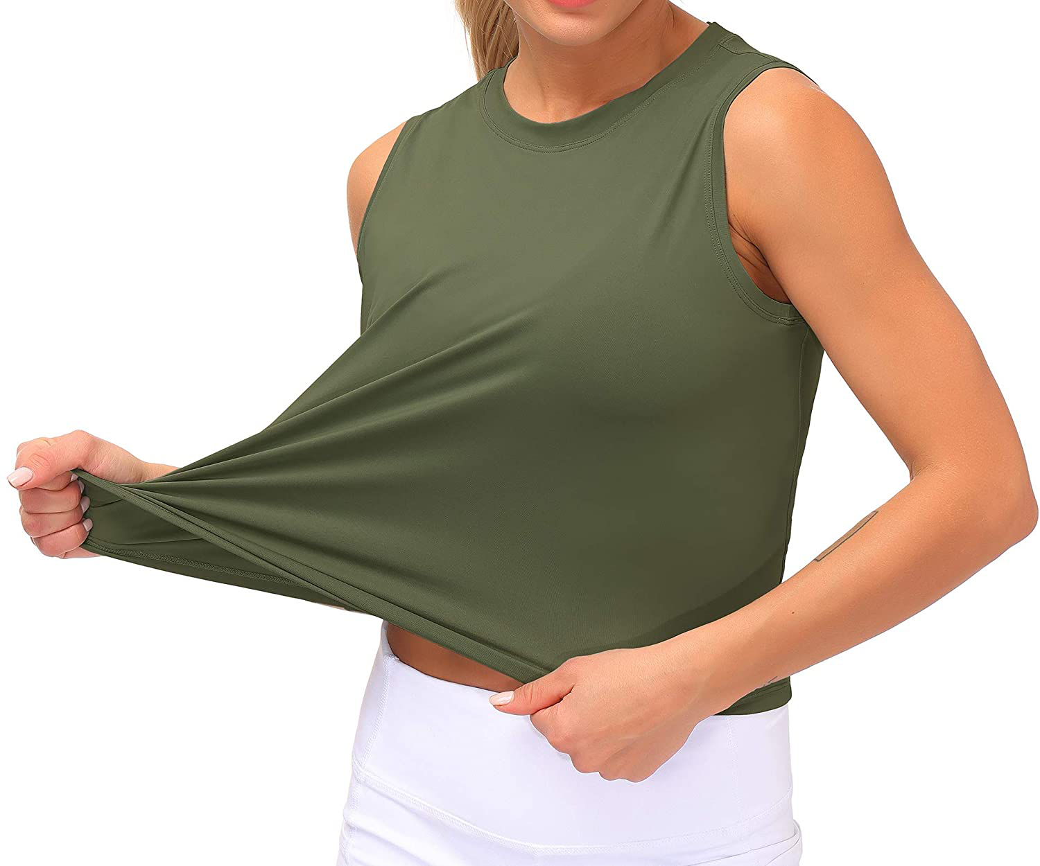 Dragon Fit Women Sleeveless Yoga Tops Workout Cool T-Shirt Running Short Tank Crop Tops Apparel & Accessories > Clothing > Activewear Kylie Max   