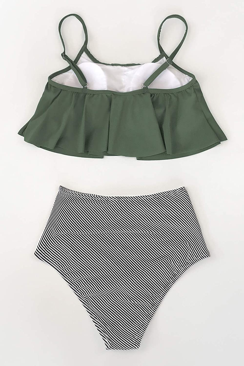 CUPSHE Women'S High Waisted Falbala Bikini Set  Kylie Max   